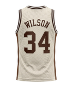 Custom Basketball Embroidered Jersey Wholesale Polyester Team Jersey Cream Brown