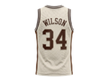Custom Basketball Embroidered Jersey Wholesale Polyester Team Jersey Cream Brown