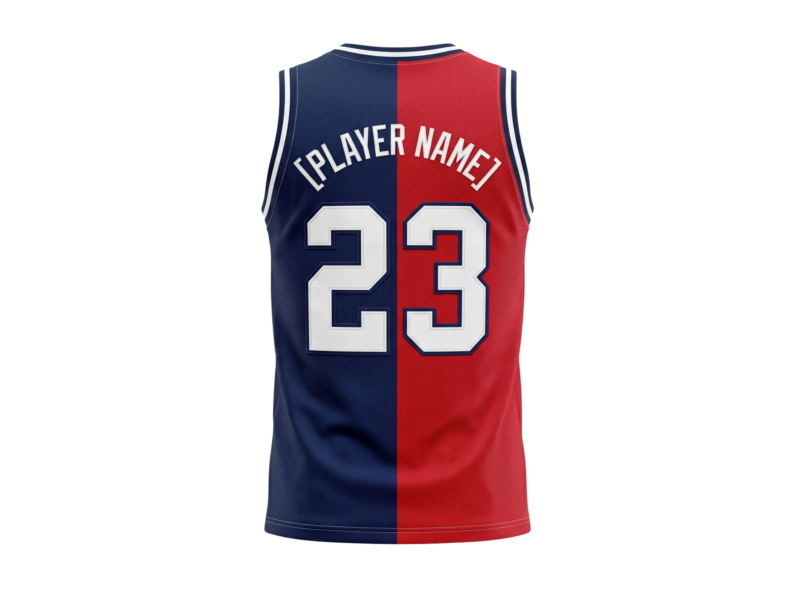 Custom Red Navy Basketball Embroidered Jersey – Wholesale Polyester Teamwear