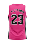 Custom Pink Basketball Embroidered Jersey – Wholesale Polyester Teamwear