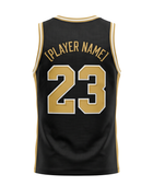 Custom Black Basketball Embroidered Jersey – Wholesale Polyester Teamwear