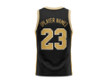 Custom Black Basketball Embroidered Jersey – Wholesale Polyester Teamwear