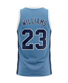 Custom Sky Blue Basketball Embroidered Jersey – Wholesale Polyester Teamwear