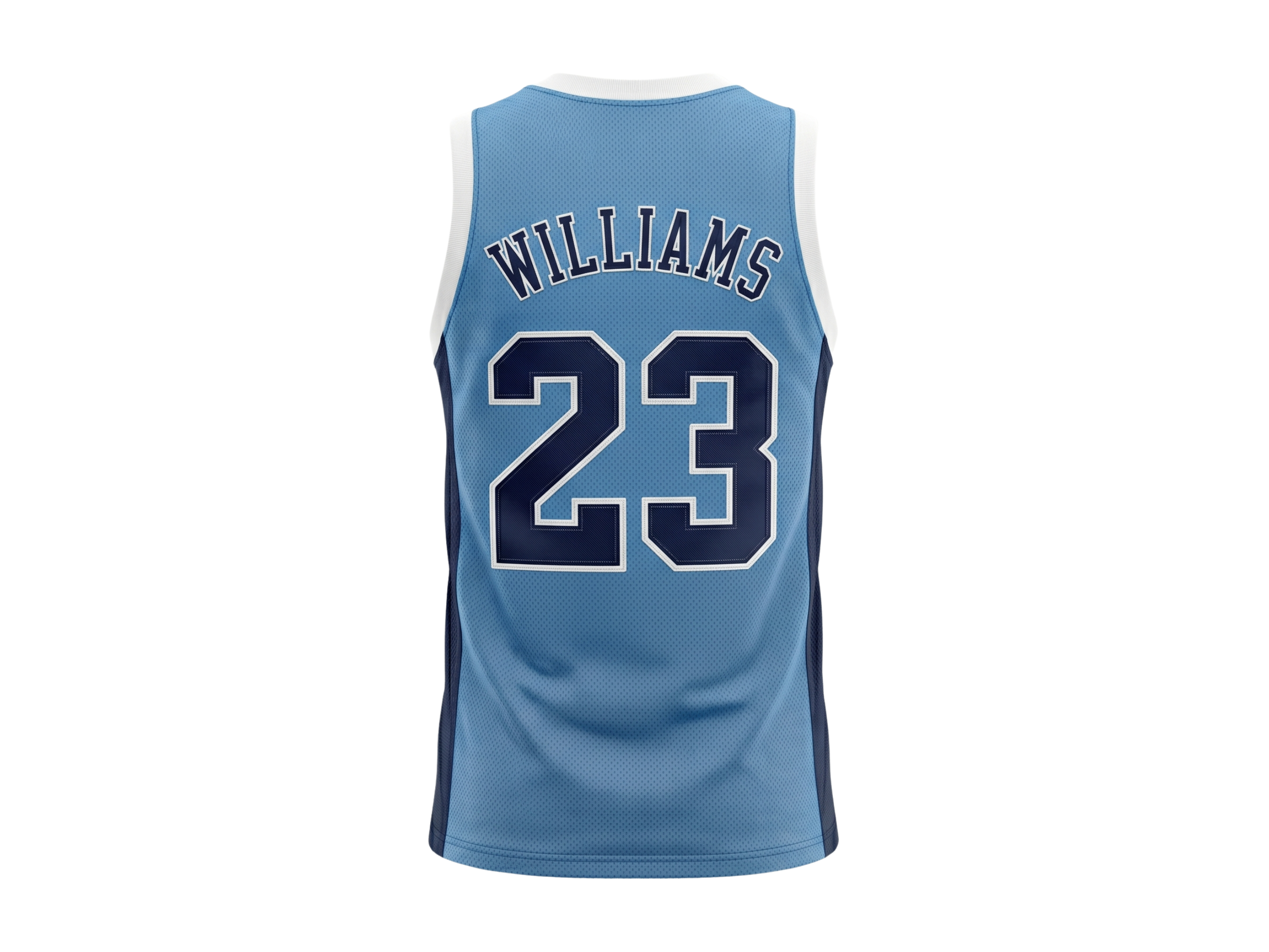 Custom Sky Blue Basketball Embroidered Jersey – Wholesale Polyester Teamwear