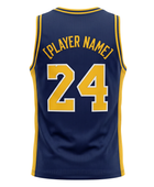 Custom Navy Basketball Embroidered Jersey Wholesale Polyester Teamwear