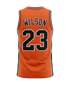 Custom Orange Basketball Embroidered Jersey – Wholesale Polyester Teamwear