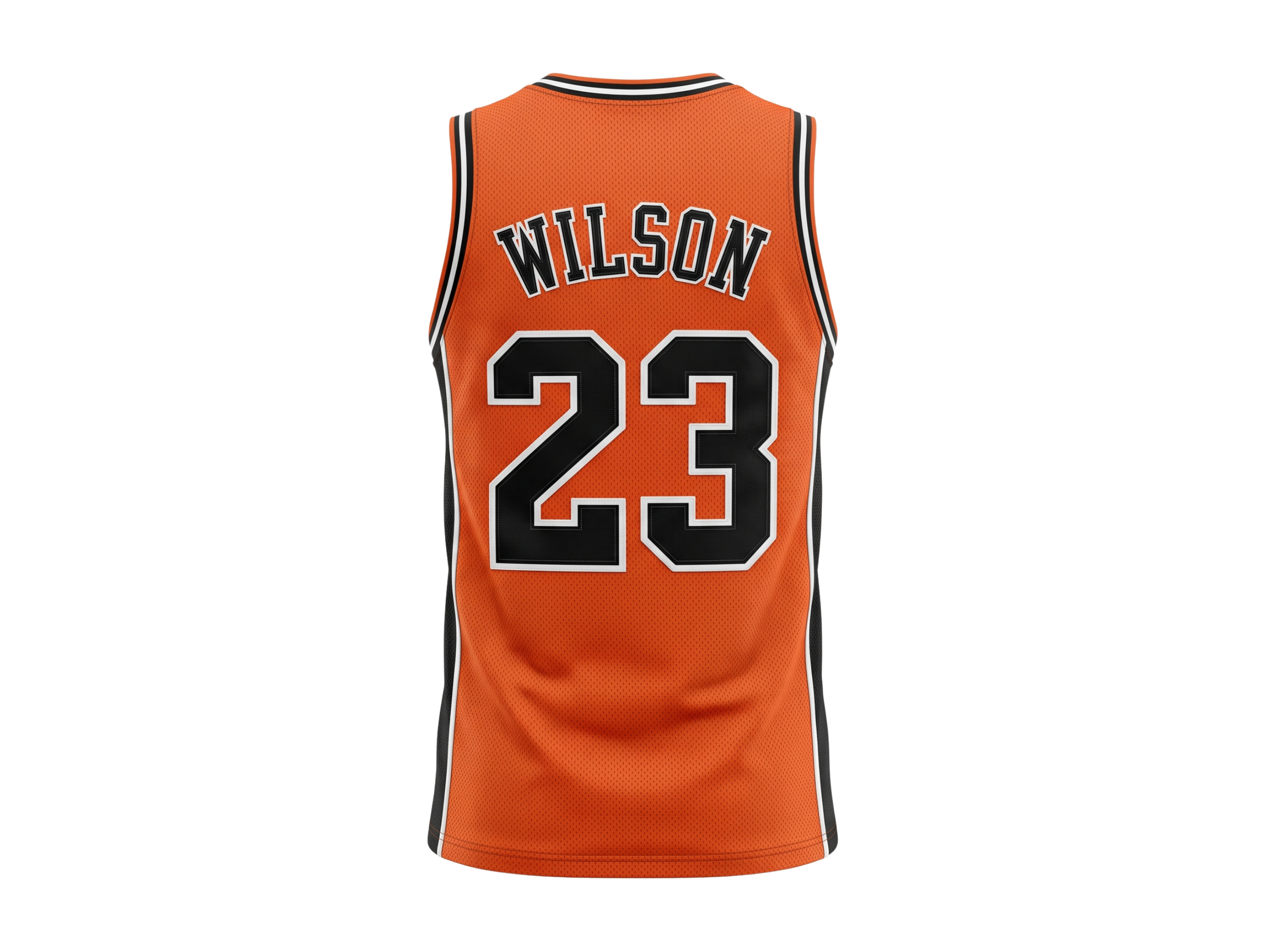 Custom Orange Basketball Embroidered Jersey – Wholesale Polyester Teamwear