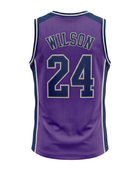 Custom Purple Basketball Embroidered Jersey – Wholesale Polyester Teamwear