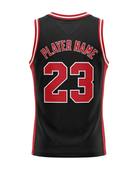 Custom Black Basketball Embroidered Jersey – Wholesale Polyester Teamwear