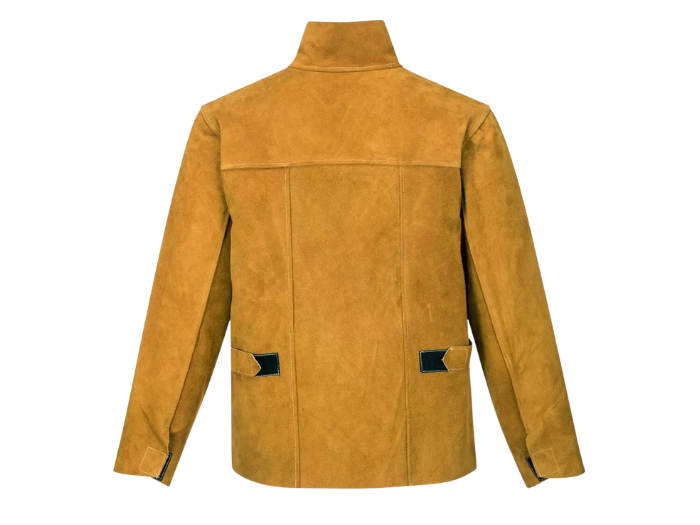 Welding Jacket for Low MOQ Bulk  Protective Workwear Jacket in Tan Brown