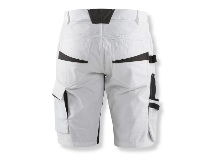Painter Shorts with Stretch B2B Low MOQ Lightweight Trade Shorts White & Black Workwear