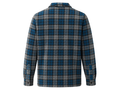 Sherpa Lined Work Shacket B2B Low MOQ Warm Zip Front Layer Blue Check Workwear