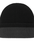 Work Beanie – Low MOQ B2B Two-Tone Winter Uniform Hat in Black & Charcoal
