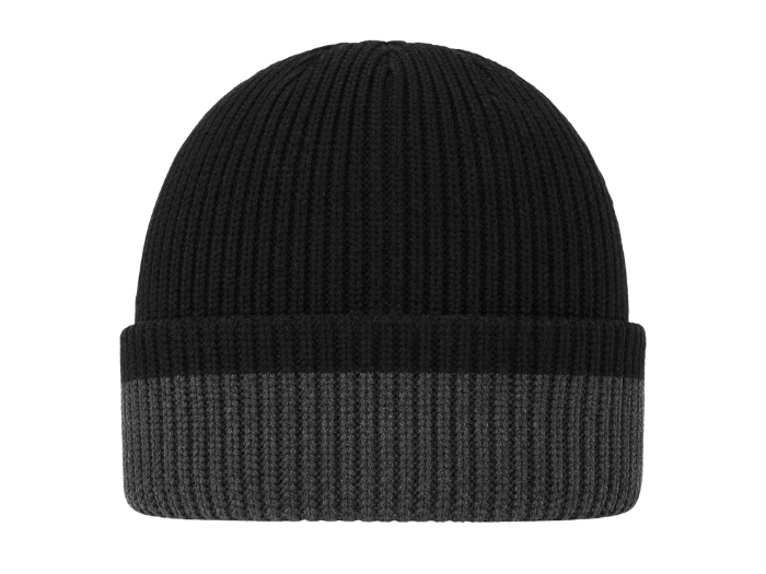 Work Beanie – Low MOQ B2B Two-Tone Winter Uniform Hat in Black & Charcoal