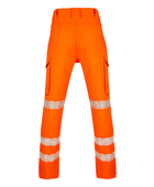 Fluorescent Orange Workwear Cargo Trousers – Wholesale Reflective Uniform Trousers with Cargo Pockets