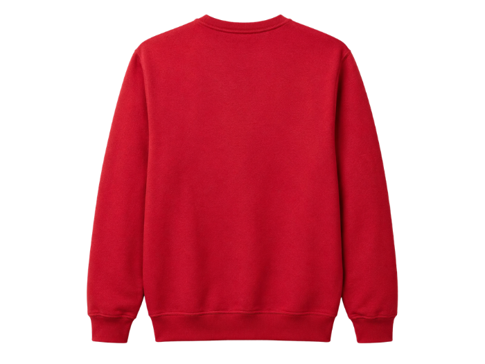 Mechanic Classic Sweatshirt – Low MOQ B2B Crew Neck Workwear Pullover in Red front design preview