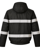 B2B Bomber Pilot Jacket Black/Gray Low MOQ Workwear Jacket