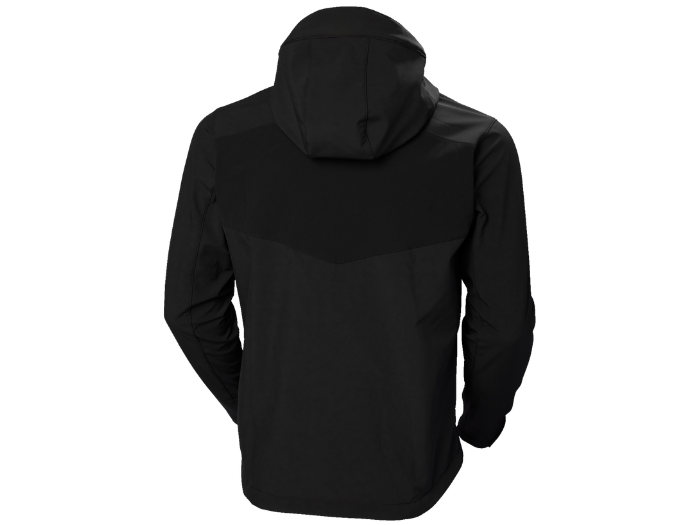 Custom Hooded Softshell Jacket Black B2B Workwear Jacket