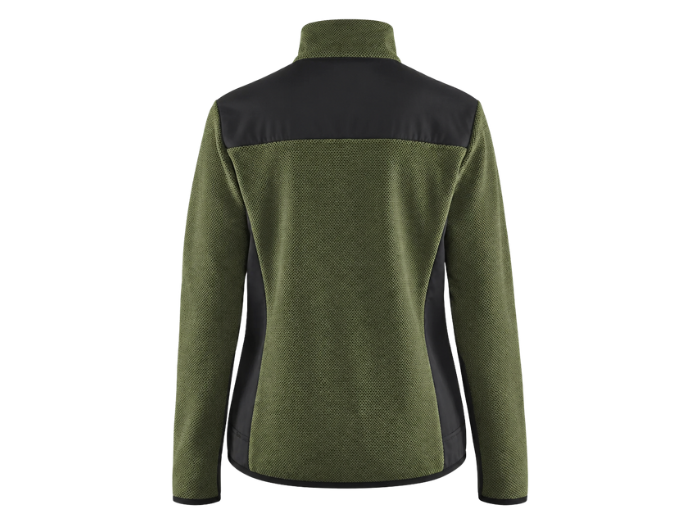 B2B Women's Softshell Knitted Jacket Olive/Black Workwear Low MOQ
