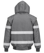 Custom Bomber Jacket Steel Gray B2B Workwear Jacket