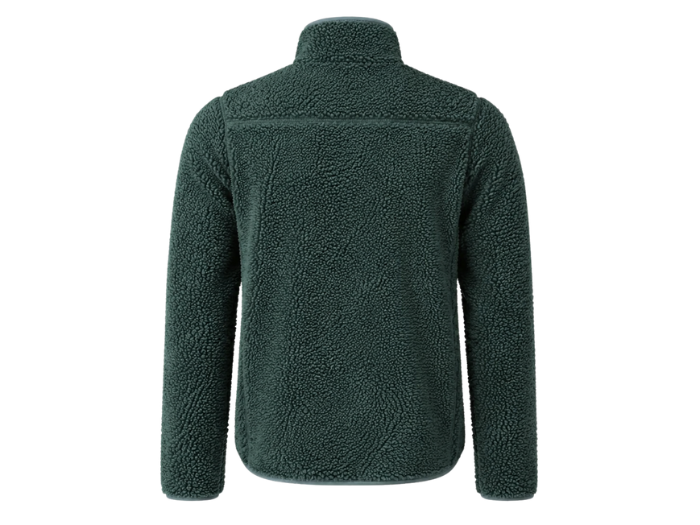 B2B Workwear Pile Jacket With Zipper Green Jacket Low MOQ