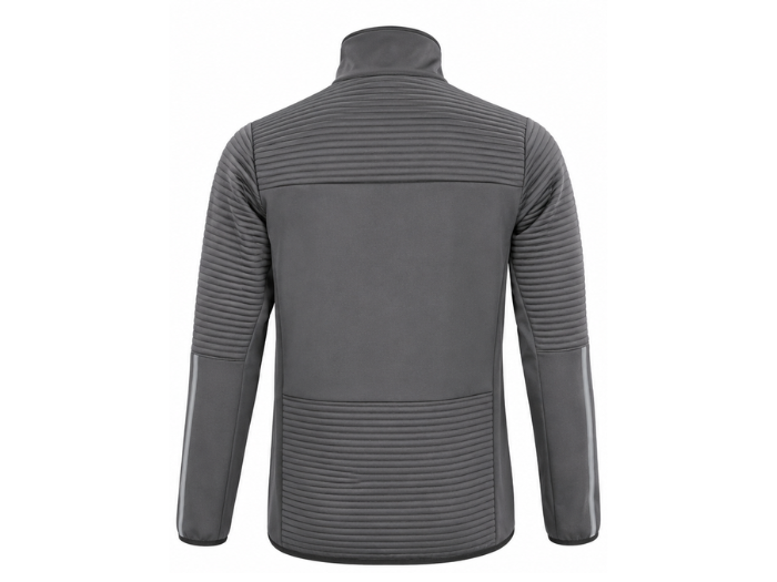 Custom Workwear Fleece Jumper With Zipper Grey Low MOQ