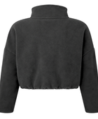 Workwear Women's Cropped Fleece Charcoal  B2B Custom Workwear