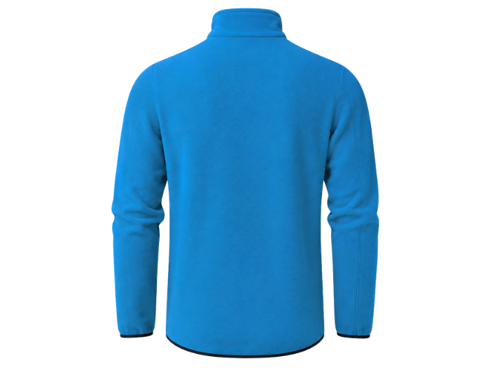 Wholesale Fleece Zip Jacket Blue Low MOQ Custom Workwear Manufacturer