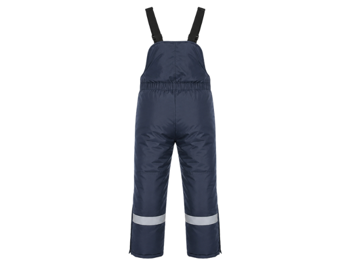 Custom Coldstore Bib Trousers Navy B2B Custom Freezer Workwear front design preview