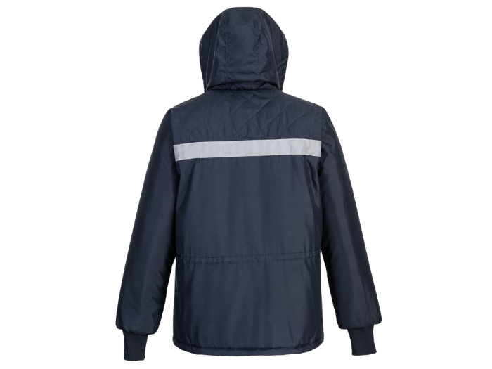 B2B Coldstore Jacket Navy Custom Freezer Workwear Low MOQ