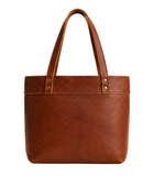 B2B Chestnut Brown Classic Leather Shoulder Tote Bag