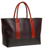 B2B Leather Tote Bag Burgundy/Black Custom Leather Bag Low MOQ