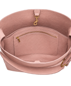 Leather Bucket Shoulder Bag with Adjustable Strap Blush Pink Low MOQ