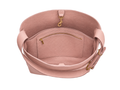 Leather Bucket Shoulder Bag with Adjustable Strap Blush Pink Low MOQ