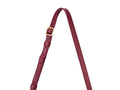 B2B Leather Top Handle Tote Bag Burgundy with Adjustable Shoulder Strap