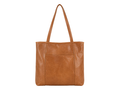 B2B Leather Pocket Shoulder Tote Bag Brown Low MOQ