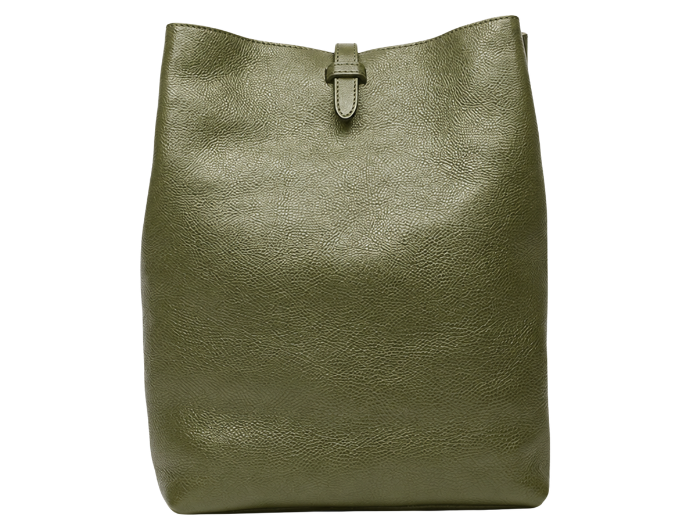 B2B Leather Backpack Tote Bag Olive Low MOQ Custom