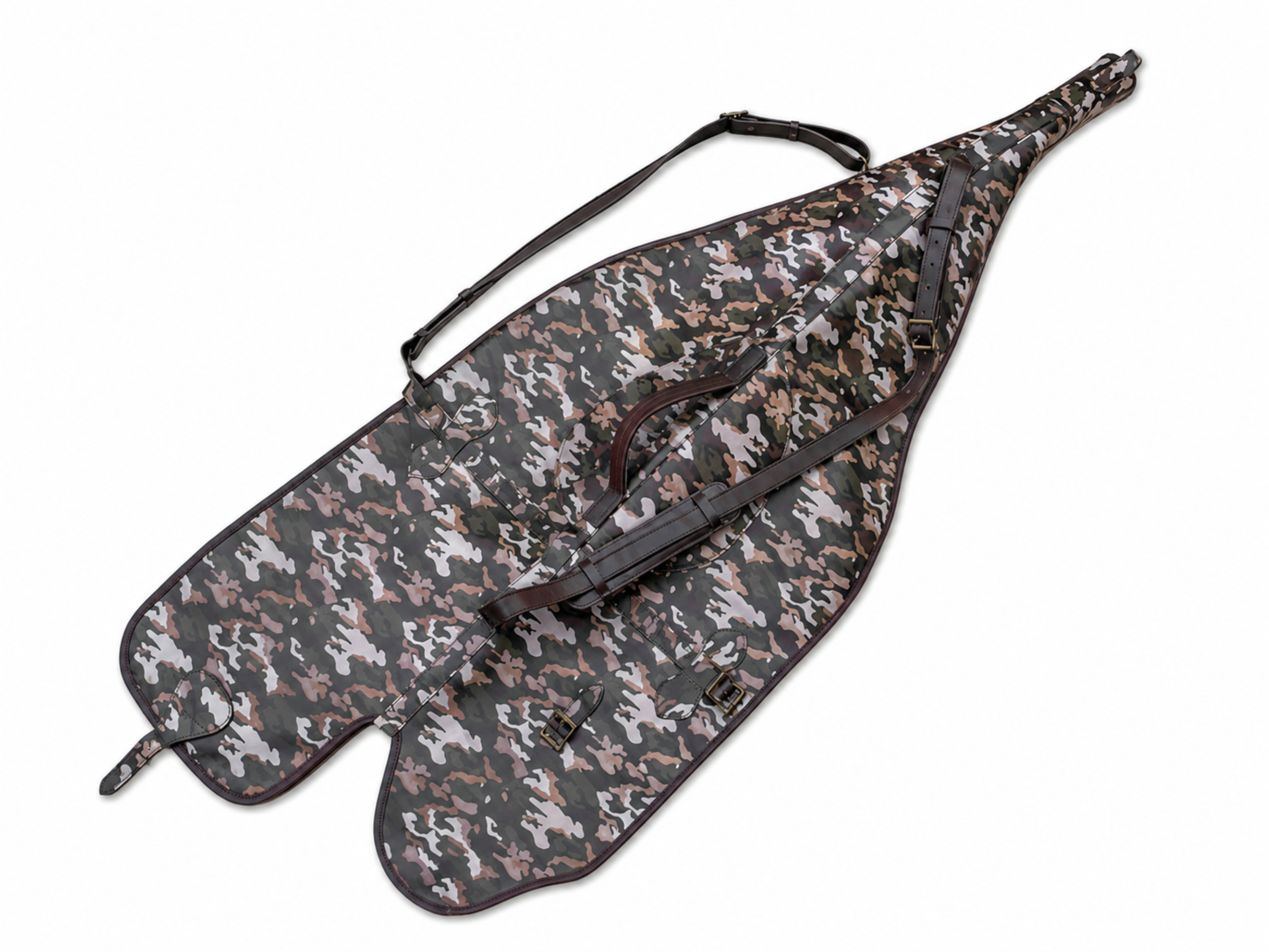 B2B Leather Gun Cover Hunting Charcoal Grey