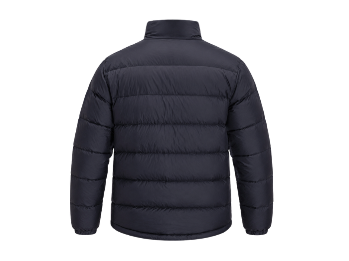 Horizontal-Quilted Duck Down Puffer Jacket – Dark Charcoal | B2B Low MOQ