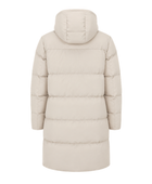 Long Hooded Duck Down Puffer Coat – Ivory | B2B Low MOQ