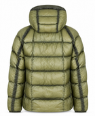 Grid-Panel Hooded Duck Down Puffer Jacket – Olive Green | B2B Low MOQ