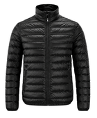 Fine-Baffle Stand-Collar Duck Down Puffer Jacket – Black | B2B Low MOQ