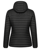 Mixed-Quilted Hooded Goose Down Puffer Jacket – Black | B2B Low MOQ