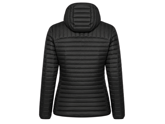 Mixed-Quilted Hooded Goose Down Puffer Jacket – Black | B2B Low MOQ
