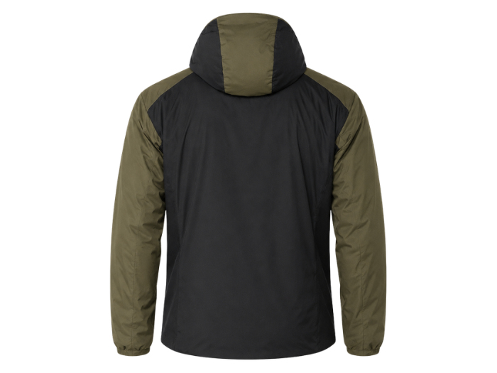 B2B Insulated Eider Down Hooded Puffer Jacket Low MOQ Black/Olive