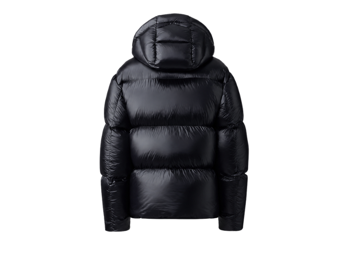 Lustrous Hooded Goose Down Puffer Jacket – Black | B2B Low MOQ