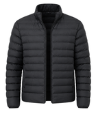 Custom Men’s Packable Eider Down Puffer Jacket Black B2B
