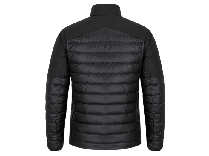 Men’s Panelled Stand-Collar Goose Down Jacket – Black | B2B Low MOQ