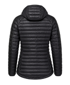 Women’s Chevron-Quilted Hooded Goose Down Jacket – Black | B2B Low MOQ