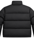 Stand-Collar Wide-Quilted Goose Down Puffer Jacket – Black | B2B Low MOQ